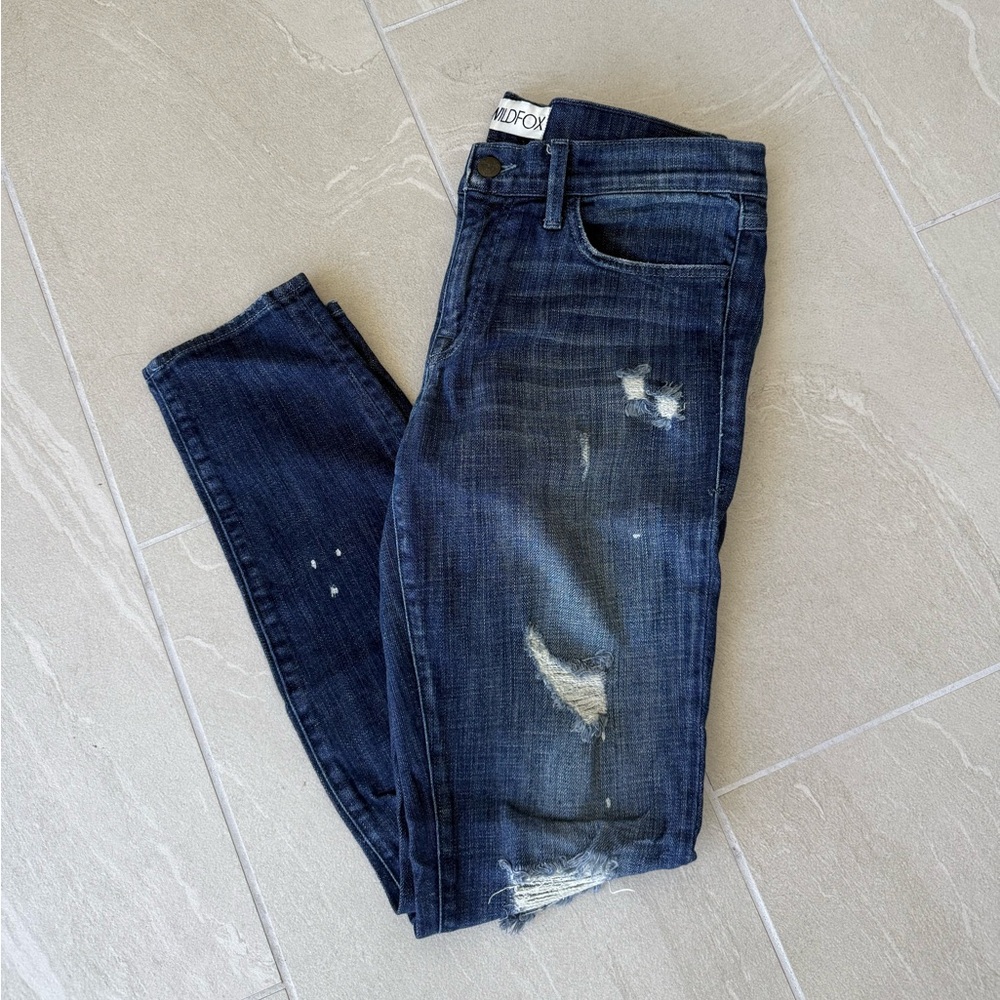 Wilfox Distressed Blue Jeans